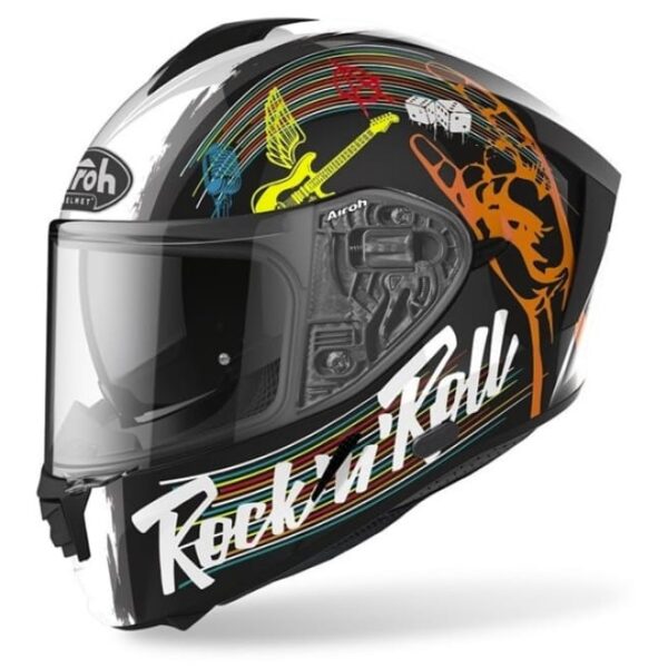 Airoh Spark Rock N Roll Gloss Helmet (Black)
