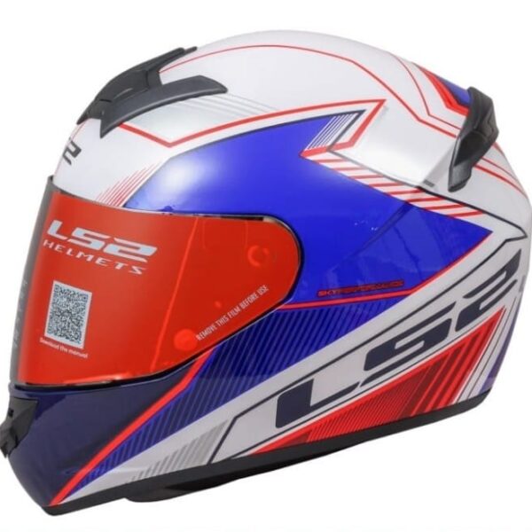 LS2 FF352 Kascal White Blue Red Matt Helmet