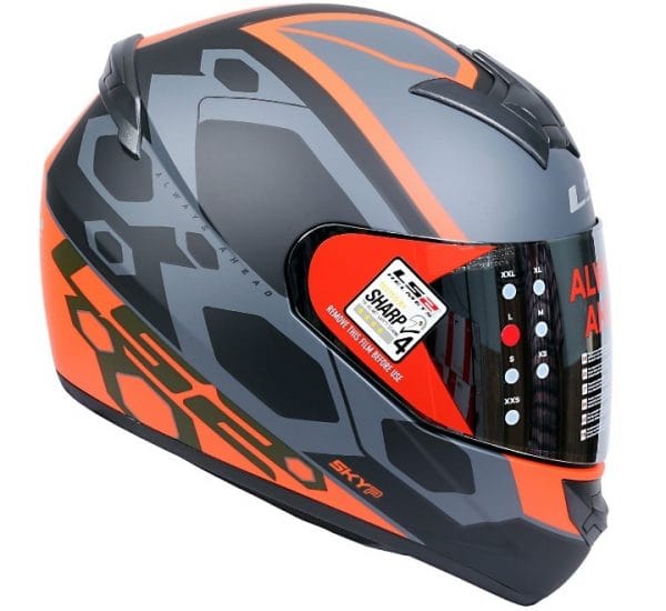 LS2 FF352 Mein Matt Black Orange Helmet - Image 3