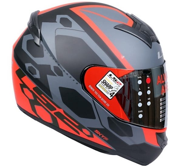 LS2 FF352 Mein Matt Black Red Helmet - Image 3