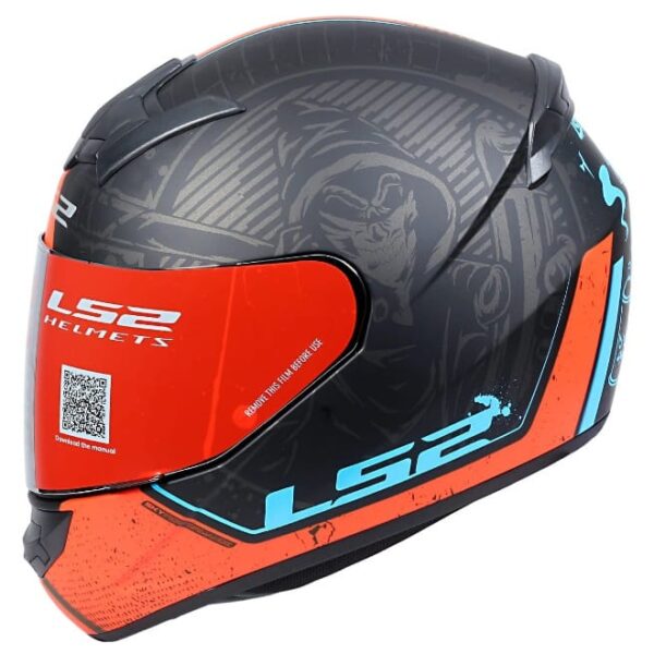 LS2 FF352 Street Gloss Black Orange Helmet