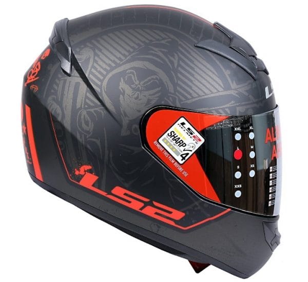 LS2 FF352 Street Gloss Black Red Helmet - Image 3