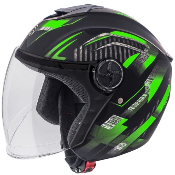 Gliders City DX- D2 Matt Black / Green Helmet