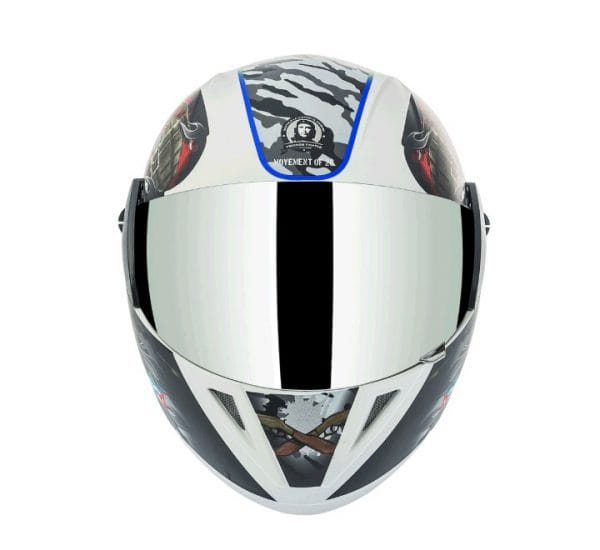 Gliders Jazz DX D4 Matt White / Blue Helmet - Image 2