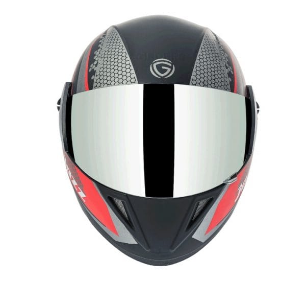 Gliders Jazz DX D7 Matt Black / Red Helmet - Image 2