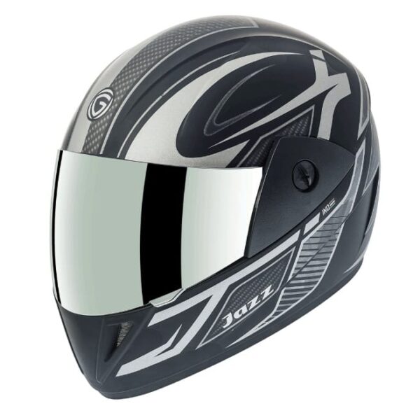 Gliders Jazz DX D8 Matt Black / Silver Helmet