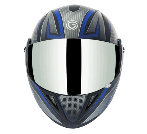 Gliders Jazz DX D1 Matt Black / Blue Helmet - Image 2