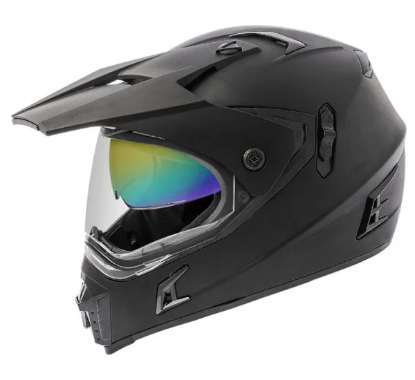 Gliders MC - 3 Dual Visor Matt Black Helmet