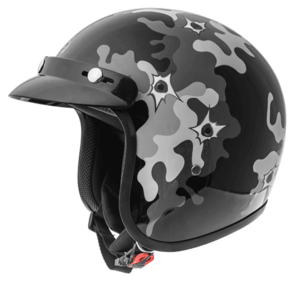 Gliders Trendy Jet- D1 Gloss Black Helmet