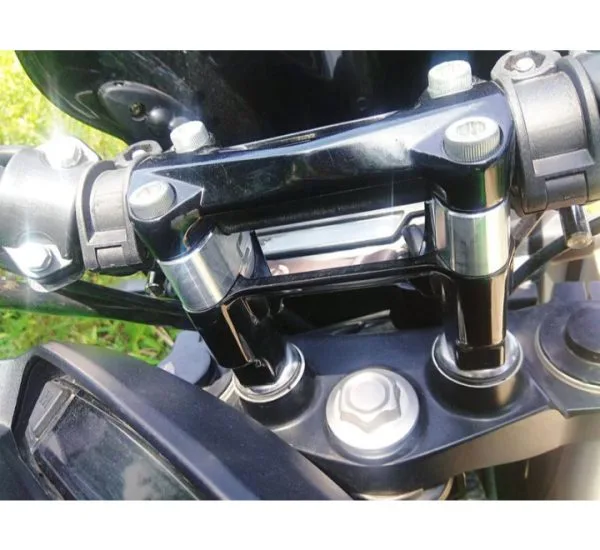 Carbon Racing Handlebar Risers (Type-2) for DOMINAR 400/250- Silver - Image 2