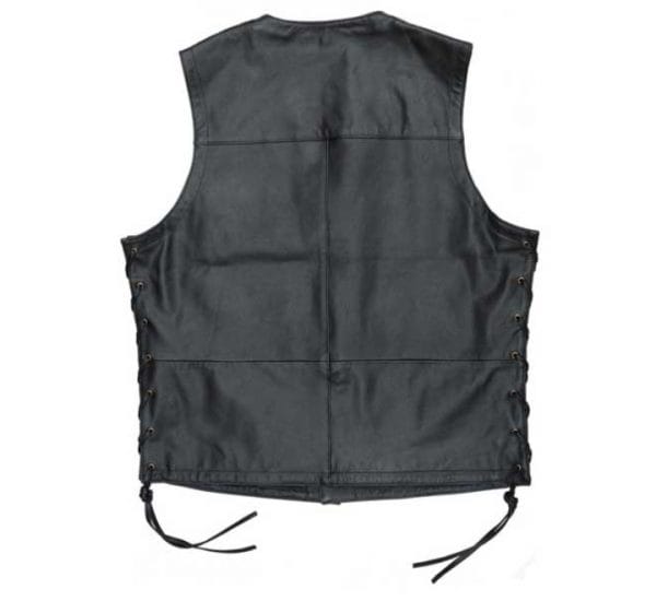 Kavaci Jerez (vest) Black Men's Leather Vest Jacket - Image 2