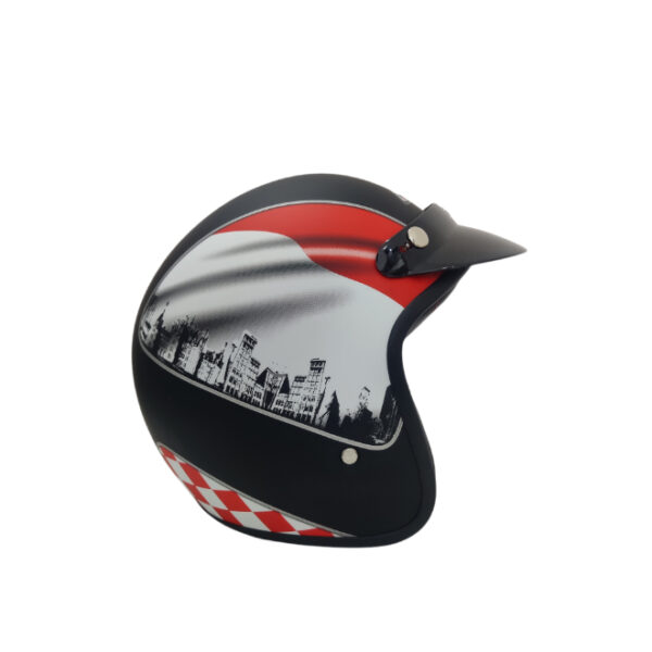 BF2 OF-605 Chequered Flag Matt Helmet