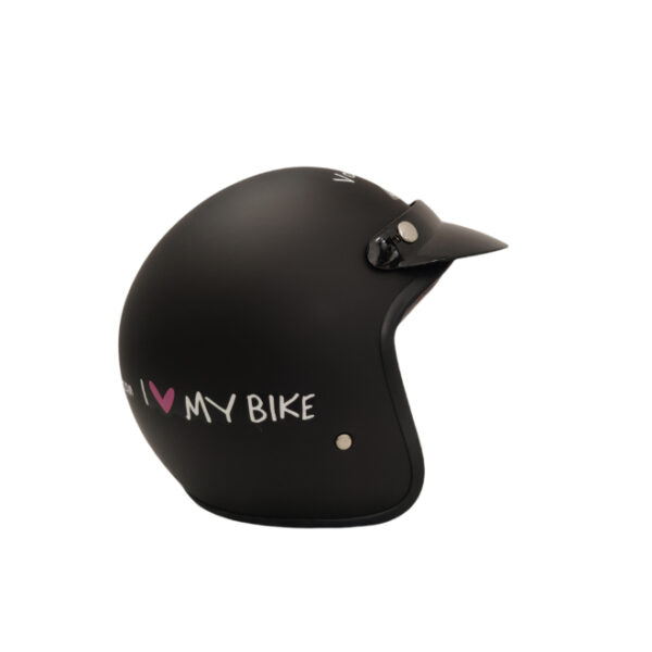 BF2 OF-605 I Love My Bike (Black Pink) Helmet