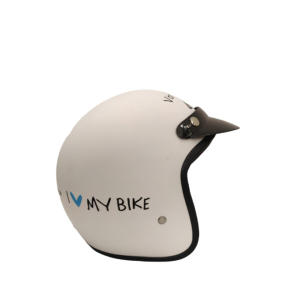 BF2 OF-605 I Love My Bike (White Blue) Helmet