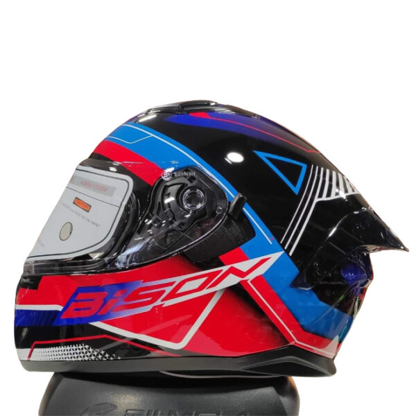 Bison Fury Drifter Helmet (Blue/ Red)