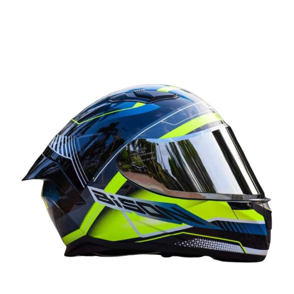 Bison Fury Drifter Helmet (Yellow/ Blue)