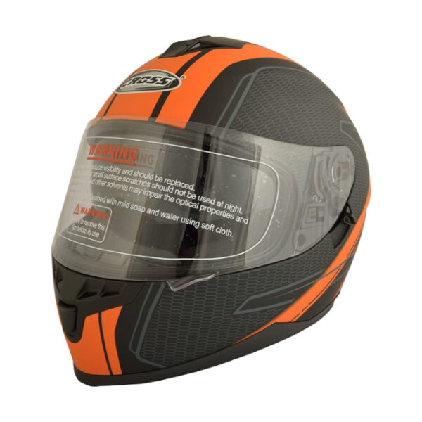 Cross Scorpion Matt Helmet (Black/Orange)