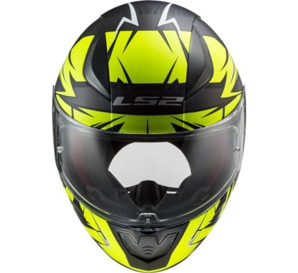 LS2 FF353 Rapid Cromo Gloss Black H-V Yellow Helmet - Image 2