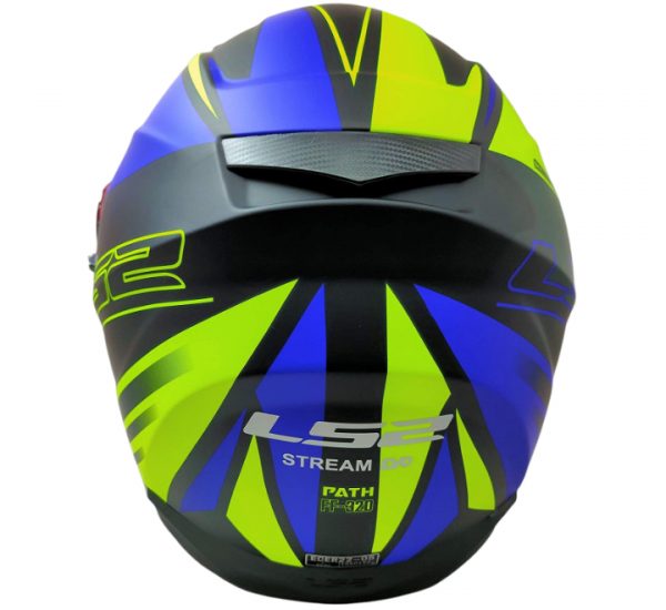 LS2 FF320 Stream Evo Path Matt Black Blue Helmet - Image 4