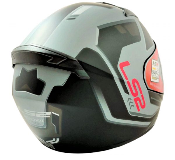 LS2 FF352 Rookie Iron Face Matt Black Grey Helmet - Image 3