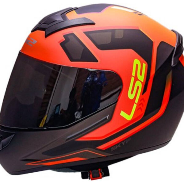 LS2 FF352 Rookie Iron Face Matt Black Orange Helmet