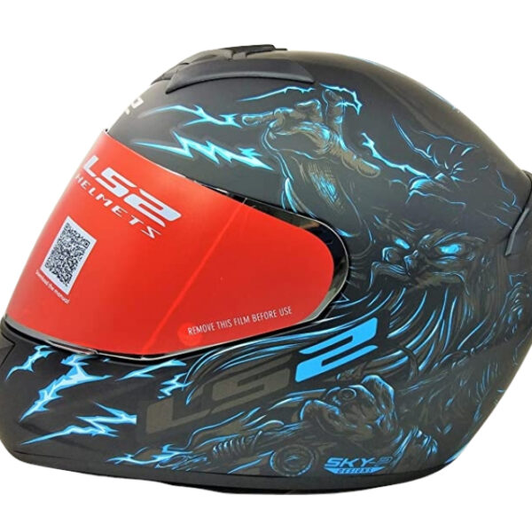 LS2 FF352 Magic Matt Black Blue Red Helmet