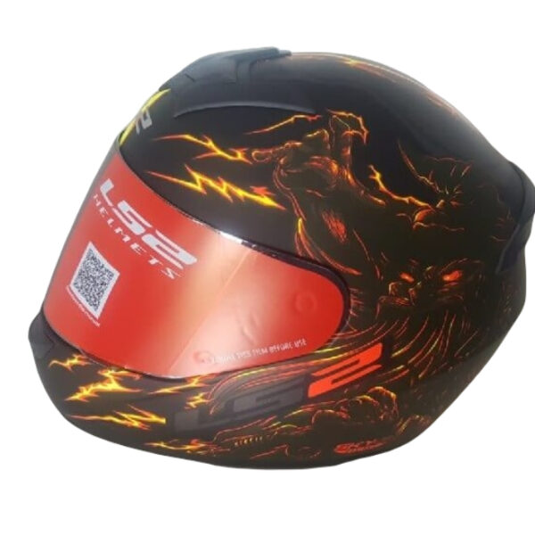 LS2 FF352 Magic Matt Black Neon Orange Blue Helmet
