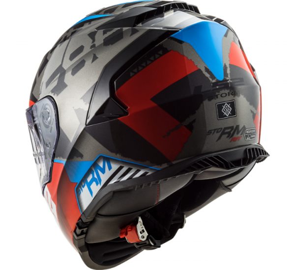 LS2 FF800 Storm Sprinter Black Red Titanium Helmet - Image 4