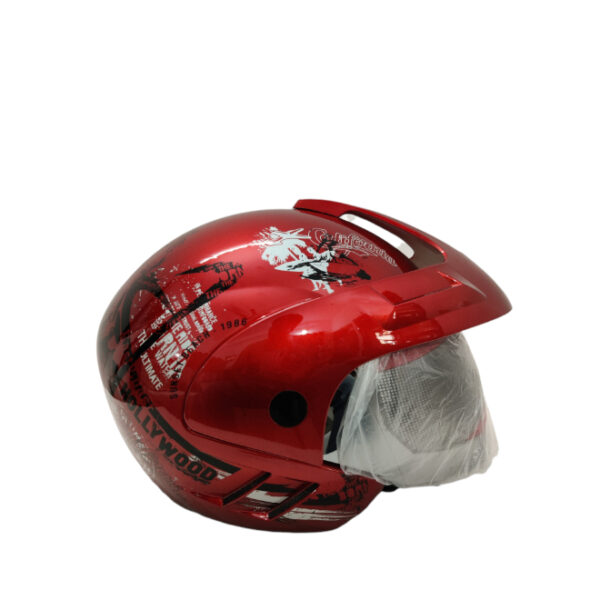 BF2 FF908 Graphic Gloss Red Hollywood Helmet