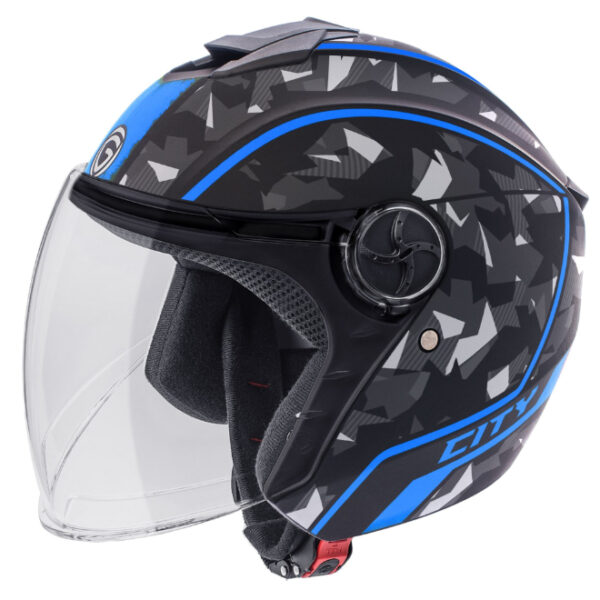Gliders City DX- D3 Gloss Black / Blue Helmet