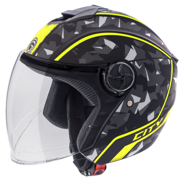 Gliders City DX- D3 Matt Black / Yellow Helmet