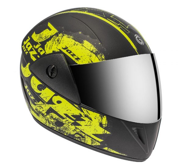 Gliders Jazz DX D11 Matt Black / Yellow Helmet