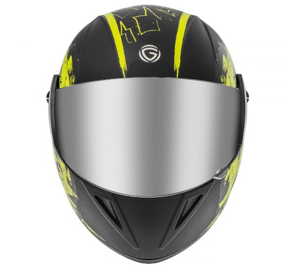 Gliders Jazz DX D11 Matt Black / Yellow Helmet - Image 2