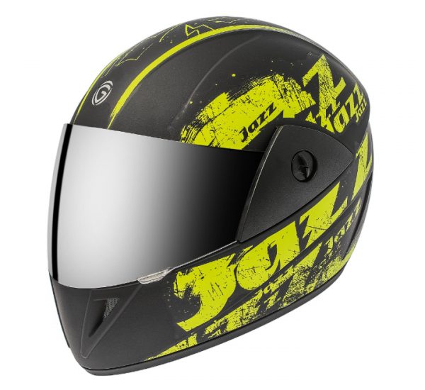 Gliders Jazz DX D11 Matt Black / Yellow Helmet - Image 3