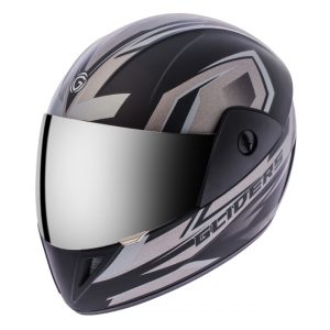 Gliders Jazz DX D12 Matt Black / Silver Helmet
