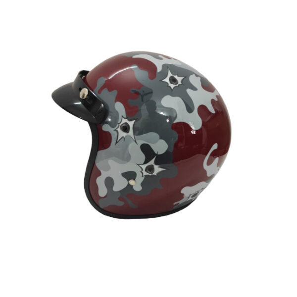 Gliders Trendy Jet - D1 Gloss Wine Red Helmet