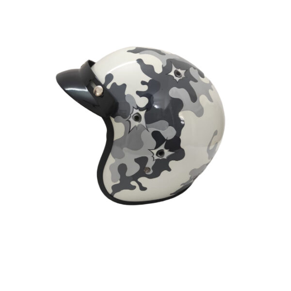 Gliders Trendy Jet - D1 Gloss White Helmet