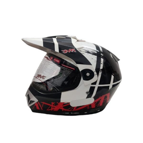 RVC OR370 Dark Black / Red Helmet