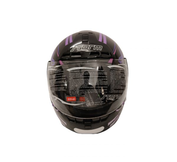 RVC FF603 Pearl Black E. Girl Helmet - Image 3