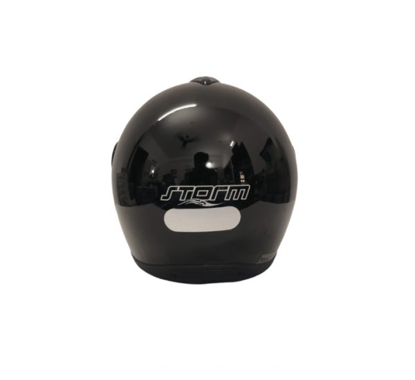 RVC OF617 Plain Gloss Black Helmet - Image 3