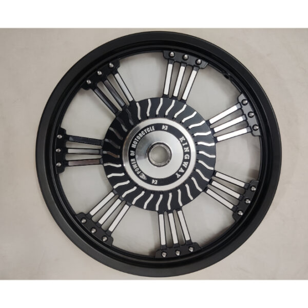 21 Spoke Black Rim & Silver Ribbet Design for RE Thunderbird