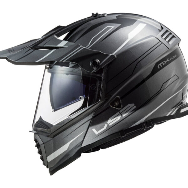 LS2 MX436 Pioneer Evo Knight Titanium White Matt Helmet