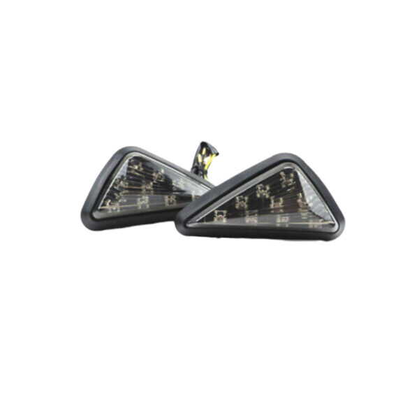 LED Indicator Triangle Shape Flush Mount for Fairing Motorcycle(Set of 2)- White
