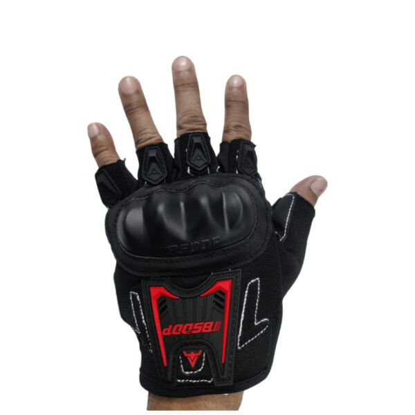 BSDDP Half Gloves- Black/ Red