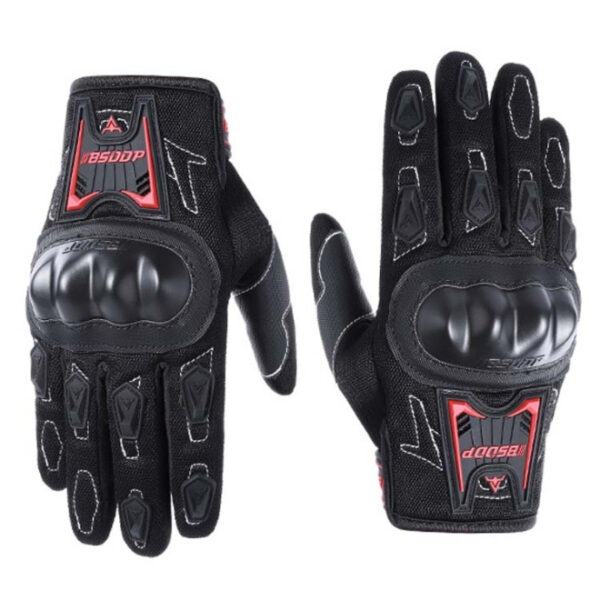 BSDDP Full Gloves- Black/ Red