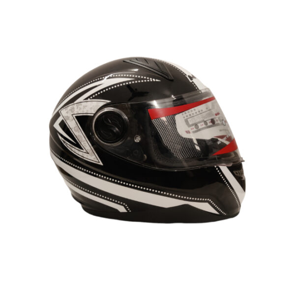 MRC FF319 Gloss Black White Dots Helmet