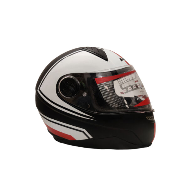 MRC FF319 Matt Black White Red Helmet