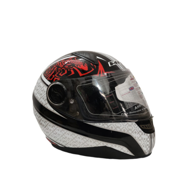 MRC FF319 Gloss White Black Red Scorpion Helmet