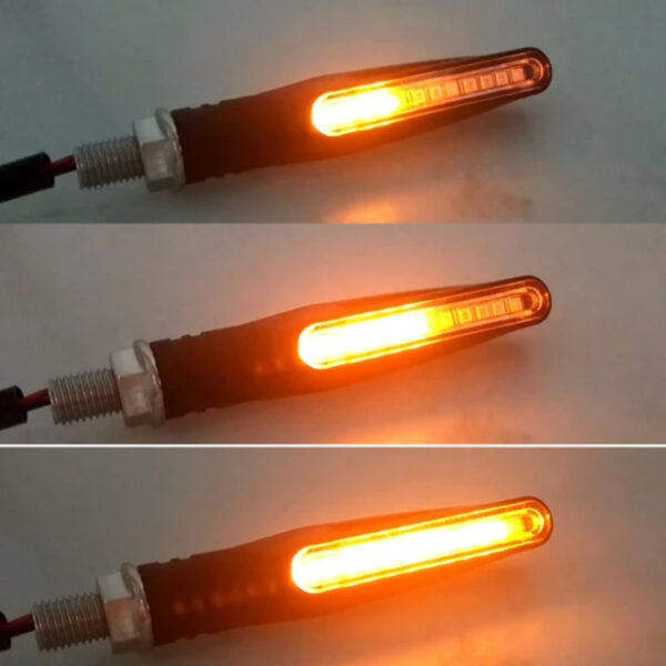 HJG LED Indicator Pencil Type for Universal Motorcycle (Set of 2)- Yellow