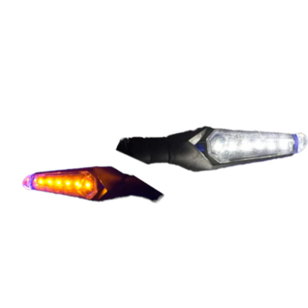 HJG LED Indicator Dual Side for Universal Motorcycle (Set of 2)- Yellow/ White